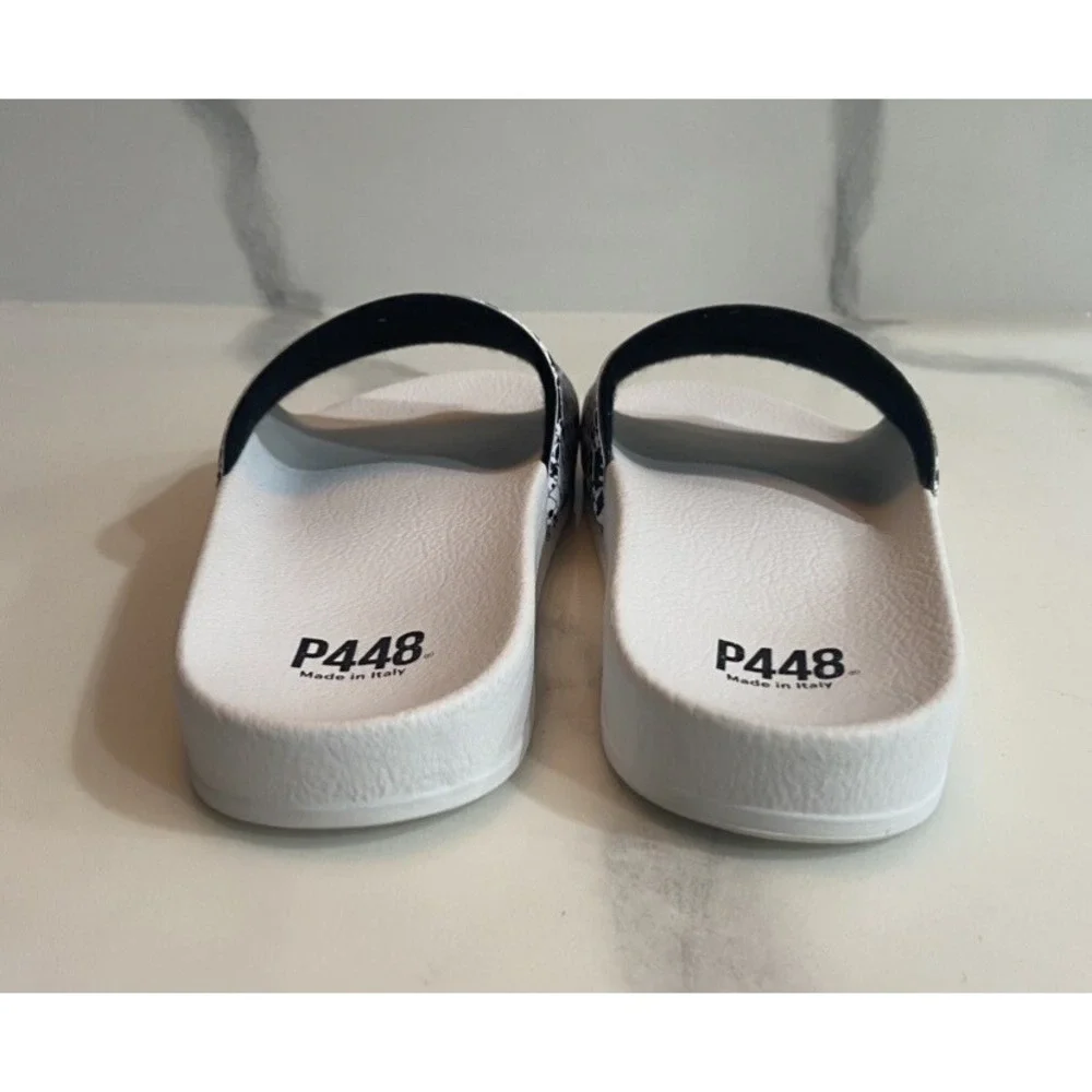 P448 Super Slide Sandals White Snake Red Slippers Italy EU 38 Women's 7.5 - 8